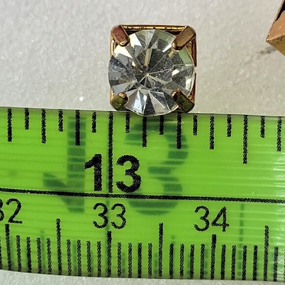 Square Shaped Prong Stud Mini Earrings - Picture 9 of 13